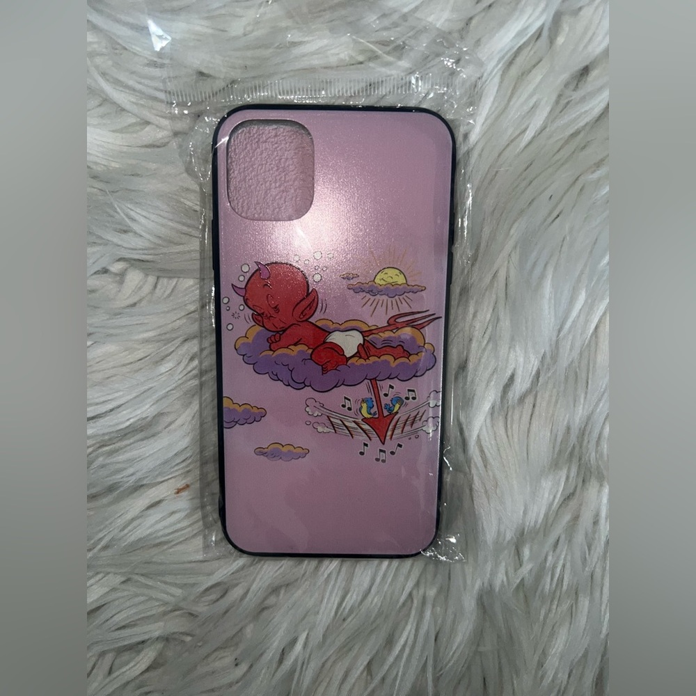 romwe "baby devil" phone case - iphone 11 - pink